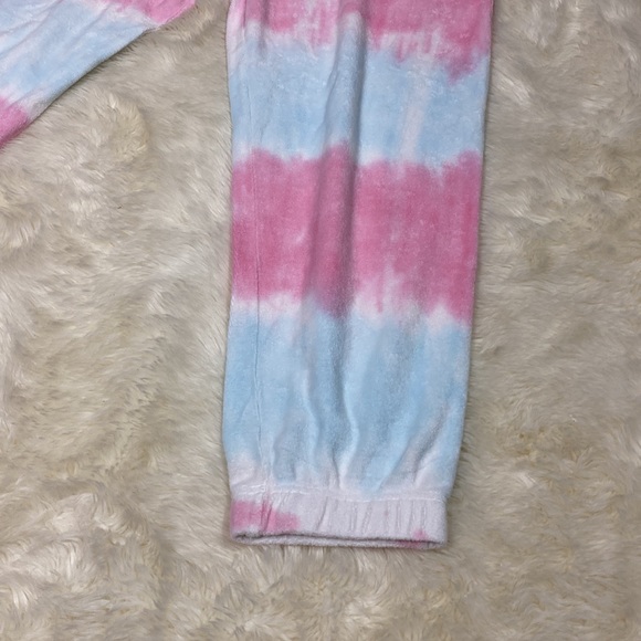 🎀 LoveShackFancy Santinella Tie-dye Joggers XL Pink White Blue - Picture 5 of 17